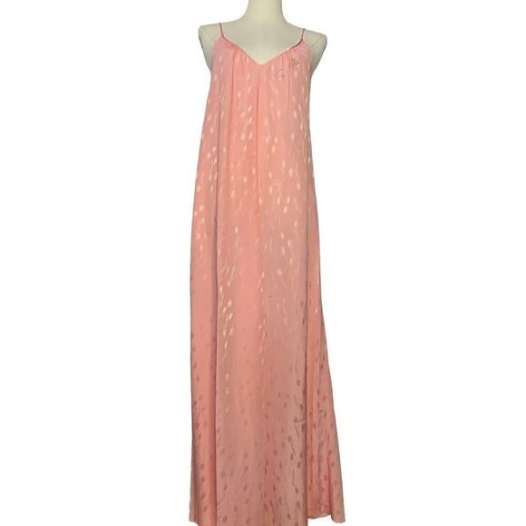 Claire Sandra by Lucie Ann Vtg 1960s Embroidered Satin Slip & Robe Peignoir Set - Picture 2 of 12